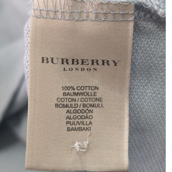 Burberry London Blue Men's Polo Size Large Slim Fit - Preowned - Picture 3 of 3